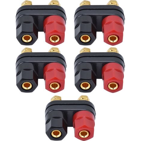 Lot de 5 bornes de connexion couple en laiton doré pour plaque à bornes, durée de vie mécanique longue (1/5)