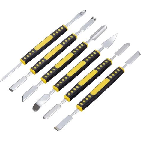 Electronic Repair Tools Double Ended Metal Spudger Set Disassembly Tools for iPad Tablets Computer Phone (6-Piece Set) (1/5)