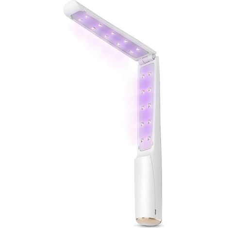 Baguette désinfectante à lumière UV, lampe désinfectante portable à lumière UVC, rechargeable et pliable, avec 20 LED UV-C (1/5)