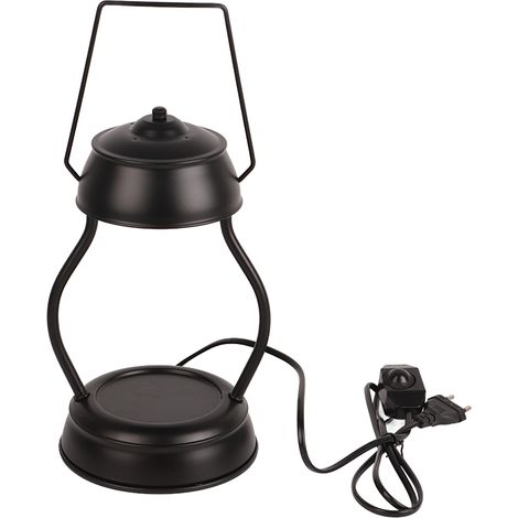 Lampe à bougie pour faire fondre la cire, Portable, bouton réglable, petite lumière rétro pour la maison, la chambre à coucher, le salon, noire (1/3)