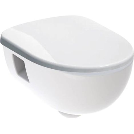 Selnova Cuvette suspendue sans bride en céramique blanche avec abattant de WC SoftClose en Duroplast, blanc (WC-Selnova)