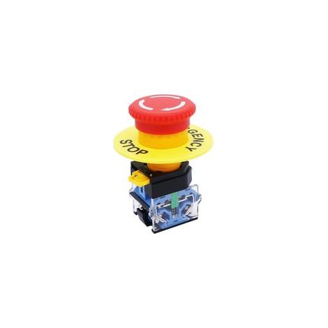 AC 440 V 10A interrupteur à bouton-poussoir d'arrêt d'urgence champignon rouge 22mm NO NC interrupteur à bouton-poussoir LA38-11ZS- (1/5)