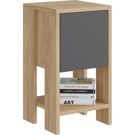 Nachttisch aus Holz "Ema" 30 x 30 x 55 cm - Eiche
