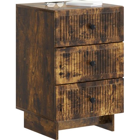 Maison Exclusive - Armadio da Notte con cassetto Rovere Fumo 43 x 41 x 66,5 cm