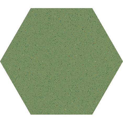 Carrelage sol / mur hexagonal effet terrazzo grand format vert 51,9x59,9 cm MICRA Hexagono Verde (vendu par boite de 0,93m2) (1/3)