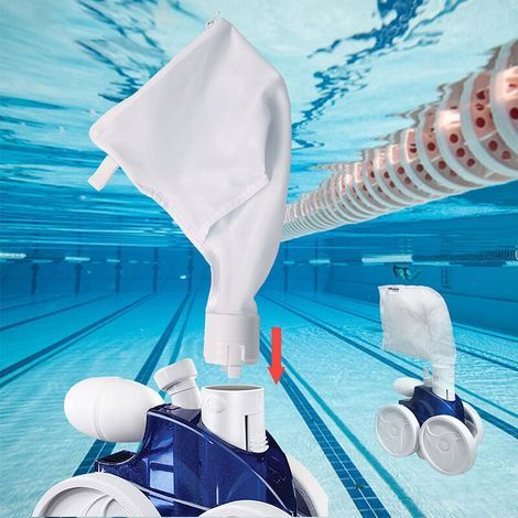 Paquete de 2 bolsas compatibles con Polaris Pool Robot 360 y 380. Bolsas de filtro de repuesto, color blanco. (1/4)