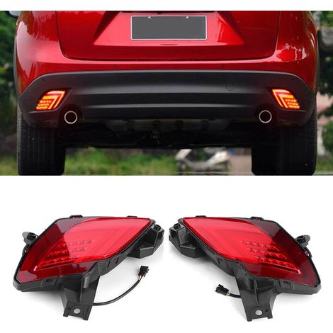 Feu arrière à LED lumineux pour voiture, réflecteur de pare-chocs arrière compatible avec Mazda CX-5 2013-2016 (1/5)