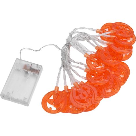 Guirlande lumineuse citrouille de 3 mètres avec 20 LED décoratives pour Halloween, fêtes intérieures et extérieures (1/5)