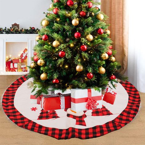 Jupe Pour Arbre De Noël - 123 Cm - Décoration De Base D'Arbre - En Tissu Pailleté - Pour Salon Ou Événement Festif - 1 Pièce (1/5)
