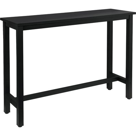 Tavolo alto da bar in MDF e metallo nero 140 x 40 x 100 cm (1/5)