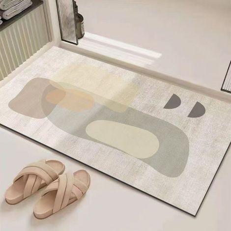 LAN Boue de diatomée Qinyuan 5080cm Tapis de sol en terre de diatomées, facile à nettoyer, tapis de salle de bain, tapis de toilette, absorbant et antidérapant (1/5)