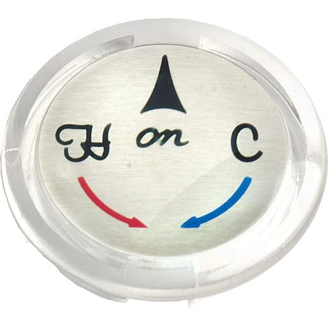 Bouton Index - Pour Robinets Monocommande Delta - Acrylique Transparent - Diamètre 1,31 Pouces - 1 Pièce (1/3)