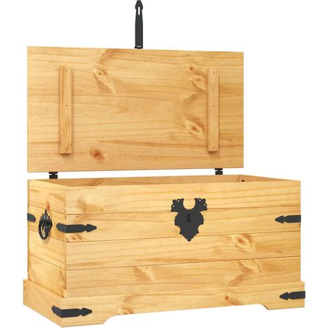 Maison Exclusive - Coffre de rangement Pin mexicain Gamme Corona 91x49,5x47 cm (1/5)