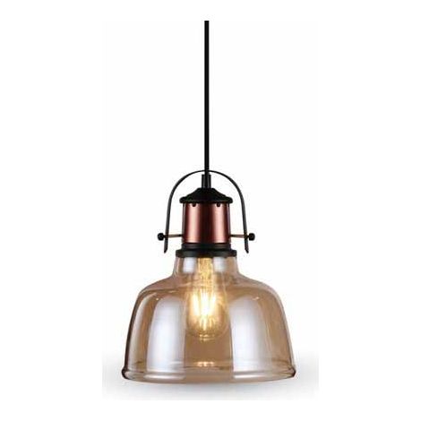 V-TAC VT-7220 Lampadario led Vintage industriale 1MT E27 Elegant Ф220mm metallo e vetro ambrato (1/5)
