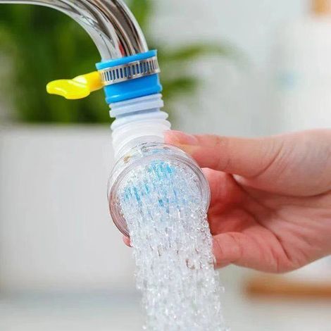 accessoire de robinet anti éclaboussures couleur bleu avec pommeau de douchette extensible et filtre filet pour eau du robinet réduction de consommation d eau pour cuisine salle de bain évier universe (1/3)
