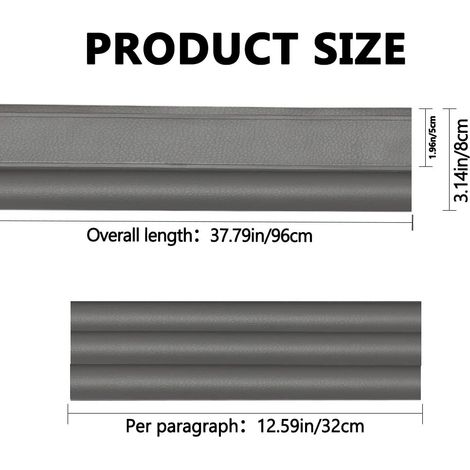 2 unidades de cinta selladora de 96 cm x 3 cm, autoadhesiva, flexible, impermeable, para sellar y fijar en el agujero, tubo, techo, autocaravana, para sellado de colisiones, aislamiento acústico (gris (1/4)
