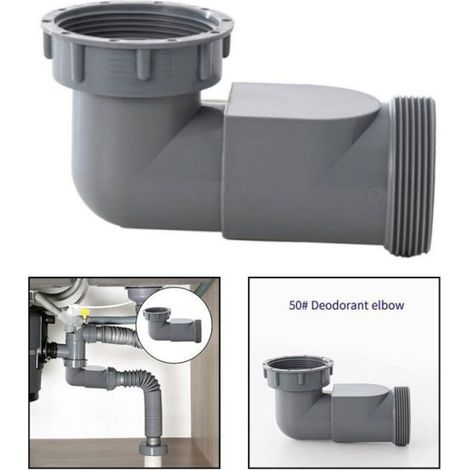 Raccord De Vidange En Y - ABS PP - Pour Évier Cuisine Salle De Bain Extérieur - 1 Pièce (1/5)