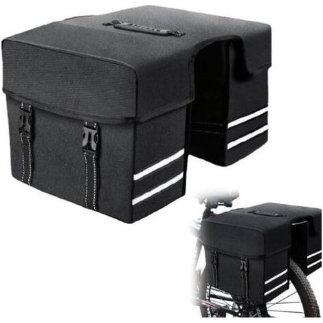 (Noir)Sac Vélo Porte Bagage étanche - Noir - 28L Pour Siège Arrière de Vélo (1/4)