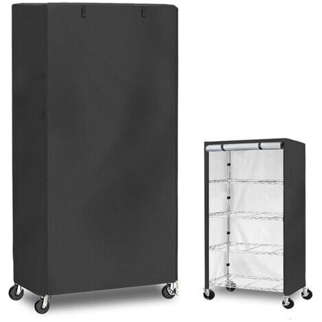 Housse pour Racks de Stockage,Housses Robustes pour Étagères Métalliques,Couverture Résistante au Vent, Ajustable, Portable pour Organisateur pour Entrepôt, Entrée, Garage, Chambre (1/5)