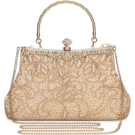 Borsa a tracolla vintage anni '20 da donna, borsetta da sera per feste, matrimoni, borsa da sposa