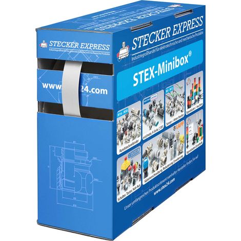 STEX24 Schrumpfschlauch 2:1, Minibox mit 11,0m, weiß 9,5/4,8mm, 3/8 Zoll, WSB2 Schrumpftemperatur mind. 110°C, vollständig bei mind. 120°C - 1 Stück (1/2)