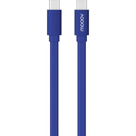 Câble USB-C / USB-C plat 1 m - bleu nuit (1/3)