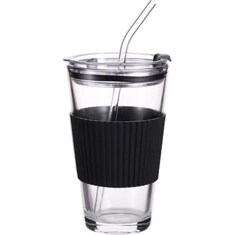 Tasse à café de 450 ml, tasse à lait, tasse à thé, verre, tasse à paille, tasse noire (1/5)