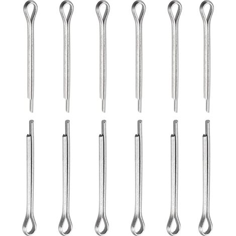 1mm x 10mm (DxL) Clavette Clip Broches - 30 Paquet - Bonne pour Machines - 304 Acier Inox Épingle à cheveux Attaches - Argent (1/5)