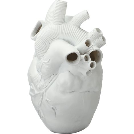 Vase en forme de cœur en résine Unique, fleur décorative pour la maison, le salon, le bureau (1/5)