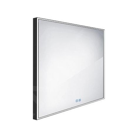 Nimco - Miroir avec éclairage LED, 60x60 cm, touches tactiles, noir ZPC 13066VX-90 (1/5)