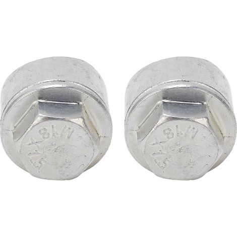 1 paire de supports de soudure pour sonde lambda M18 x 1,5 mm à encoche avec bouchon zingué pour voiture (1/5)