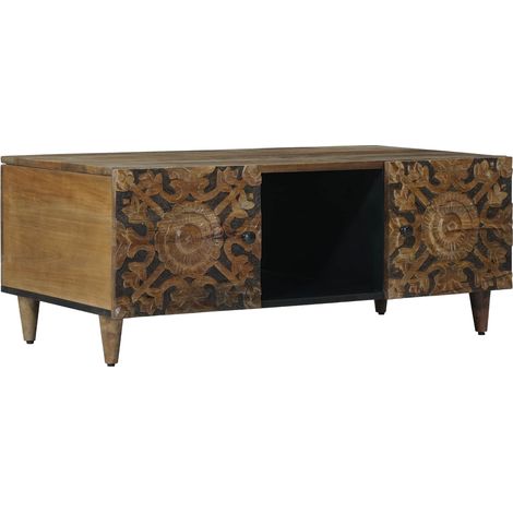 Couchtisch Braun 100 x 54 x 40 cm Massivholz Mango vidaXL