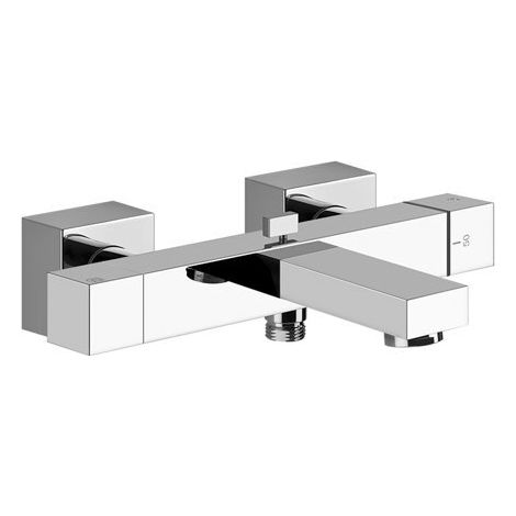 Gessi Rettangolo K, thermostat de bain en saillie, inverseur