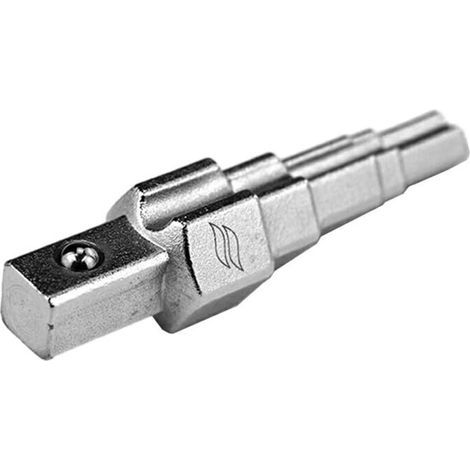 Multi-purpose ratcheting step wrench for radiators, taps, and pipes, made of carbon steel. (1/4)