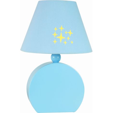 Lampada da tavolo Candellux Ofelia blu con paralume E14 (1/2)