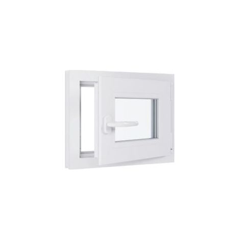 Finestra in PVC - Triplo vetro - Bianco - 500 mmx400 mm cm