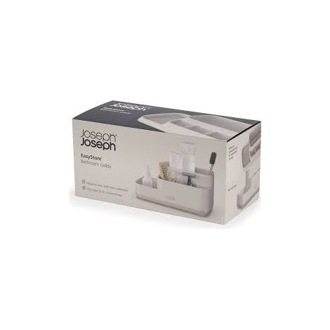 Organizador de baño Joseph Joseph EasyStore con acabado mate, caddy versátil para artículos de higiene, maquillaje y más, base antideslizante, fácil limpieza.