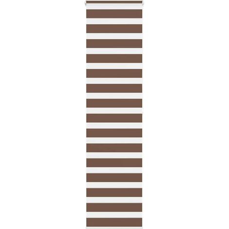 Store enrouleur double marron - 60 x 200 cm Largeur du tissu : 55,9 Polyester Pour chambre à coucher, salon