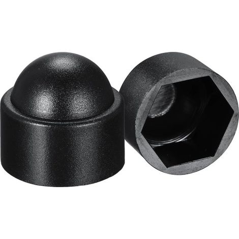 Lot de 100 caches vis écrou de protection M8 – Plastique noir – Clé de 13 mm – Protection contre corrosion et chocs (1/3)