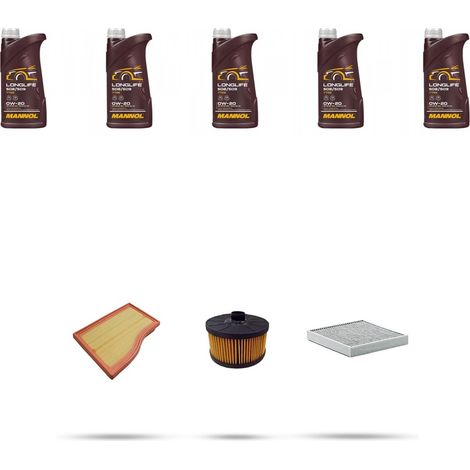 Kit tagliando 3 FILTRI e 5L OLIO compatibile con Mercedes Classe GLB (X247) 180 Hybrid 100KW Dal 2023 (1/4)