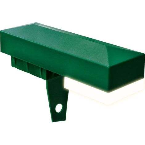 Zaunleuchte / LED Leuchte für Zaunpfosten 60x40mm - Farbe: grün - Leuchtmittel: Neutralweiß 4000K