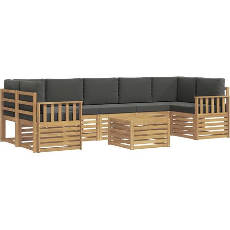 Ensemble de canapés d'extérieur 8 pc Blanc et anthracite vidaXL