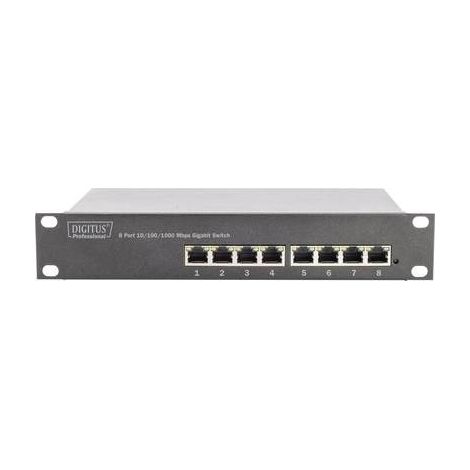 Digitus Switch Gigabit Ethernet a 8 porte DN-80114 Non gestito Montabile su rack Quantità di porte 10/100 Mbps (RJ-45) Quantità di porte 1 Gbps (RJ-45) Quantità di porte SFP+ Tipo di alimentaz (1/5)