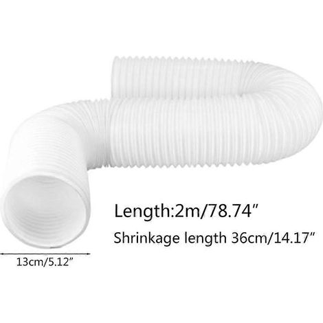 Tuyau d'évacuation flexible universel de 2 m pour climatisation, tuyau de ventilation de 13 cm de diamètre, rallonge de conduit-AquaForge