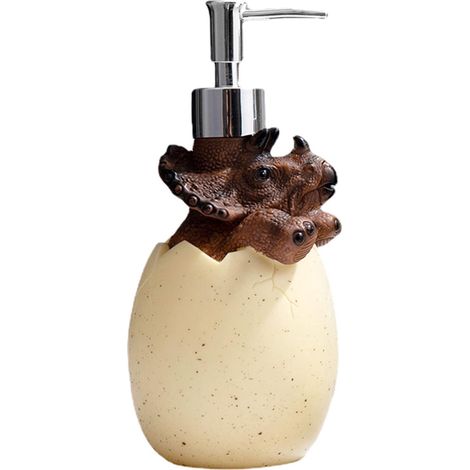 Distributeur de savon Triceratops 560ml - Flacon pompe élégant et léger, distributeur de lotion en forme de dinosaure, bidon rechargeable pour savon liquide et crème. (1/5)