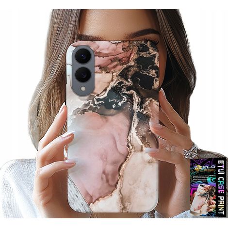 Custodia per Samsung Galaxy S25 edge - eleganti motivi effetto marmo alla moda + vetro (1/5)