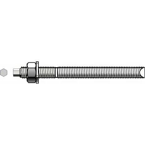Blister de 5 tiges filetées avec écrou et rondelle STM M16 x Lt. 190 mm - INOX A4 - PO23120BL - Alsafix