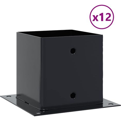Bases de poteau carrées 12 pcs anthracite 141x141 mm CFW15259 (1/5)