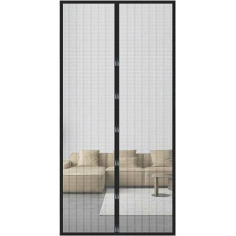 Moustiquaire magnétique compatible avec porte - moustiquaire magnétique de porte 210x100cm noire (1/5)
