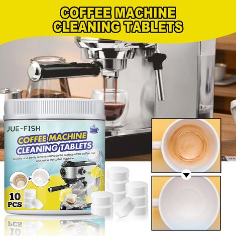 Brausetabletten zur Fleckenentfernung bei Kaffeeflecken, zur Reinigung von Kaffeeflecken in Kaffeemaschinen, Teeflecken, Keramik und Edelstahl – 10 Stück -- BIEMMEDUE (1/5)